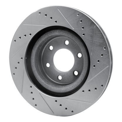 R1 Concepts R1 92-02 Dodge Viper Front Left Drilled & Slotted Silver Brake Rotor