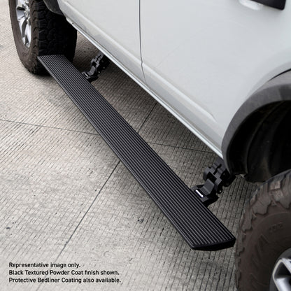 Go Rhino RealTruck 07-13 Chevrolet Silverado 1500 EC 4dr VoltStep Electric Running Board Kit - Bedliner Coat