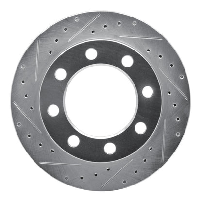 R1 Concepts R1 89-93 Dodge W350 Front Left Drilled & Slotted Silver Brake Rotor