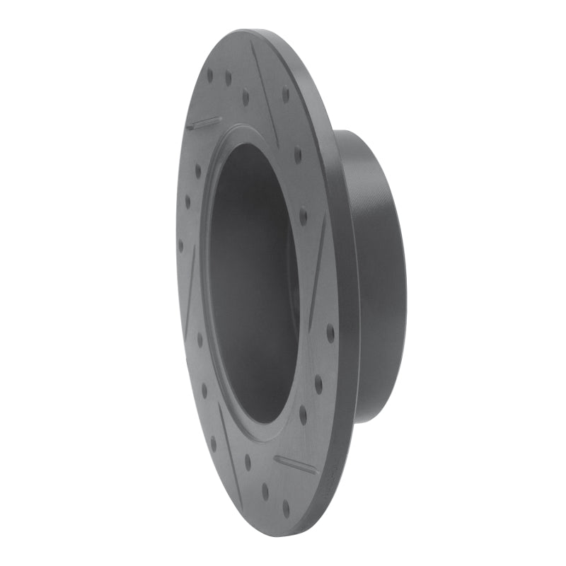 R1 Concepts R1 98-01 Audi A6 Quattro Rear Left Drilled & Slotted Black Brake Rotor