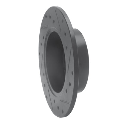 R1 Concepts R1 98-01 Audi A6 Quattro Rear Left Drilled & Slotted Black Brake Rotor