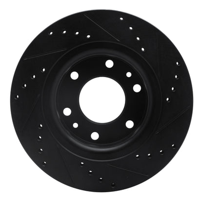 R1 Concepts R1 06-09 Buick Rainier Front Left Drilled & Slotted Black Brake Rotor