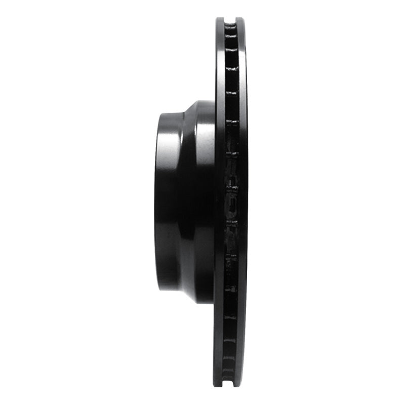 R1 Concepts R1 06-12 BMW 330XI Front Right Drilled & Slotted Black Brake Rotor