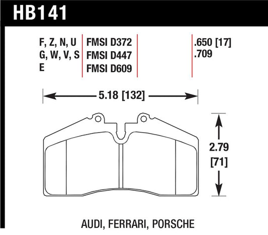 Hawk Performance Hawk Audi/Porsche Rear AND ST-40 Performance Ceramic Street Brake Pads