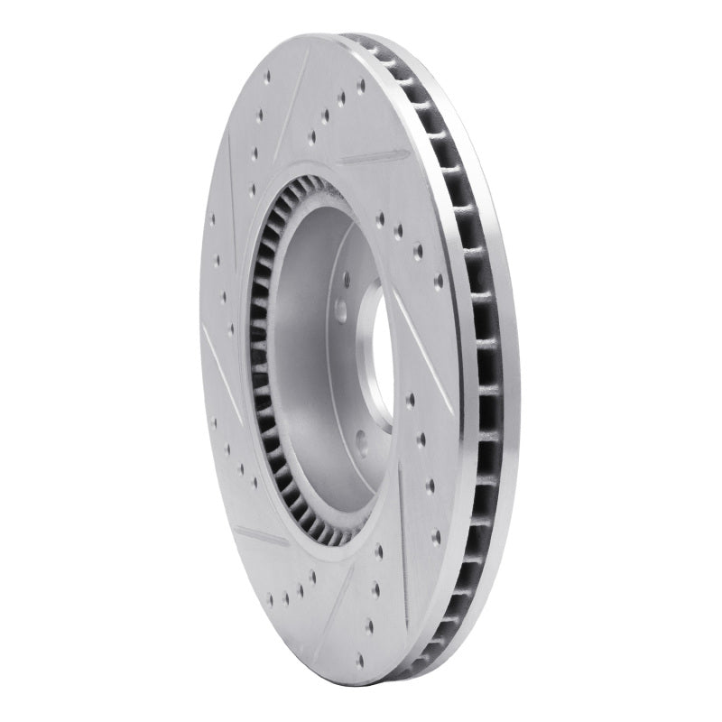 R1 Concepts R1 05-24 Hyundai TUCSON Front Right Drilled & Slotted Silver Brake Rotor