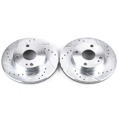 PowerStop Power Stop 90-93 Mazda Miata Front Evolution Drilled & Slotted Rotors - Pair
