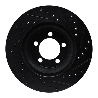 R1 Concepts R1 65-72 Dodge Dart Front Left Drilled & Slotted Black Brake Rotor