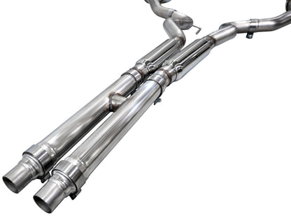 AWE Tuning AWE 2024 Ford Mustang GT Fastback S650 RWD Track Edition Cat-Back Exhaust w/ Dual Chrome Silver Tips
