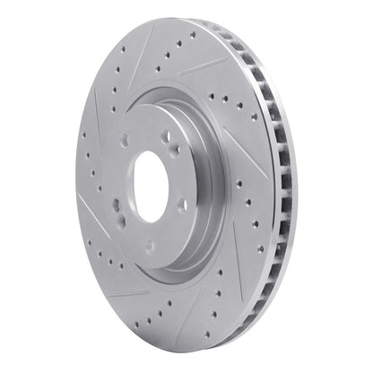 R1 Concepts R1 11-25 Hyundai TUCSON Front Left Drilled & Slotted Silver Brake Rotor