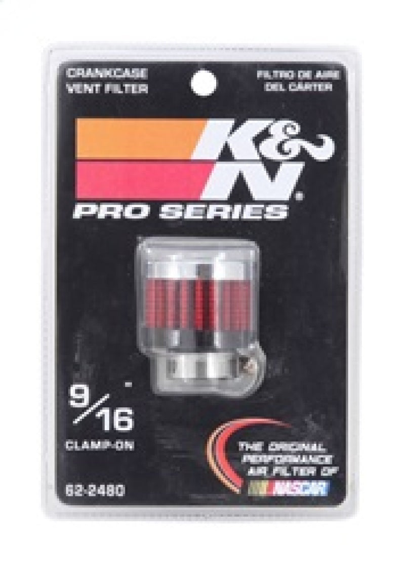 K&N Engineering K&N Rubber Base Crankcase Vent Filter - 0.55in Flange ID 1.375in OD 1.125in Height