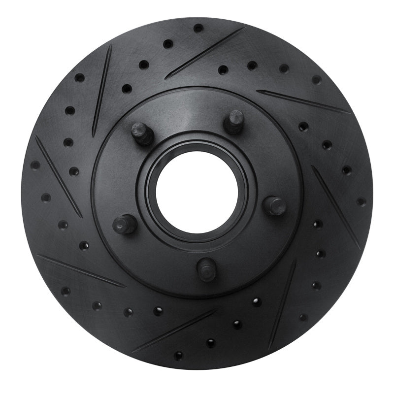 R1 Concepts R1 95-97 Ford Ranger (USA/Canada) Front Left Drilled & Slotted Black Brake Rotor