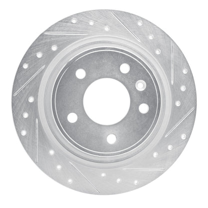 R1 Concepts R1 11-19 Buick CASCADA Rear Right Drilled & Slotted Silver Brake Rotor