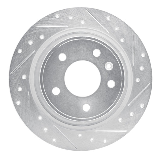 R1 Concepts R1 11-19 Buick CASCADA Rear Right Drilled & Slotted Silver Brake Rotor