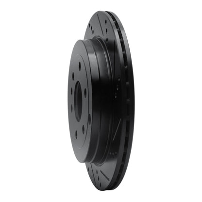 R1 Concepts R1 07-17 Buick Enclave Rear Right Drilled & Slotted Black Brake Rotor