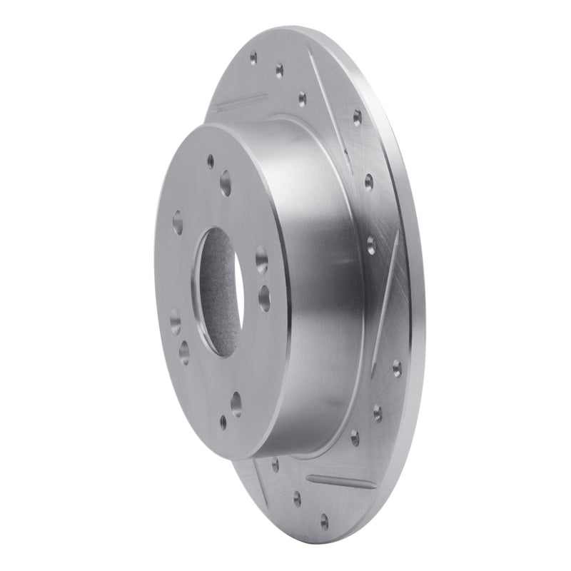 R1 Concepts R1 97-01 Acura Integra Rear Right Drilled & Slotted Silver Brake Rotor