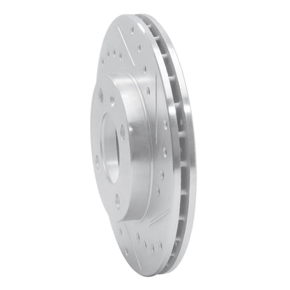 R1 Concepts R1 80-08 Audi 4000 Front Right Drilled & Slotted Silver Brake Rotor