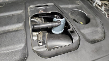 J&L 16-25 Dodge Durango / Jeep Grand Cherokee 3.6L Oil Separator 3.0 Passenger Side - Clear Anod
