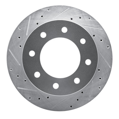 R1 Concepts R1 03-05 Chevrolet Silverado 1500 Rear Left Drilled & Slotted Silver Brake Rotor