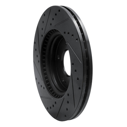 R1 Concepts R1 20-25 Hyundai Kona Front Right Drilled & Slotted Black Brake Rotor