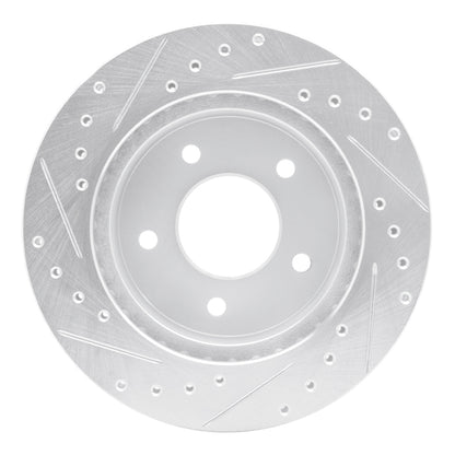 R1 Concepts R1 90-02 Chevrolet ASTRO Front Right Drilled & Slotted Silver Brake Rotor