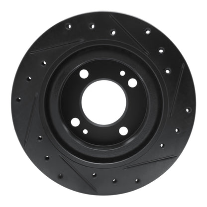 R1 Concepts R1 16-25 Dodge Attitude (Mexico) Front Left Drilled & Slotted Black Brake Rotor