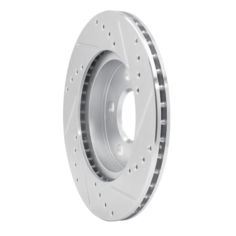 R1 Concepts R1 14-21 BMW i3 Front Left Drilled & Slotted Silver Brake Rotor