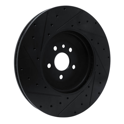 R1 Concepts R1 21-25 Jaguar F-Pace Front Right Drilled & Slotted Black Brake Rotor