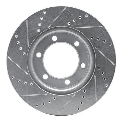 R1 Concepts R1 00-07 Toyota SEQUOIA Front Right Drilled & Slotted Silver Brake Rotor