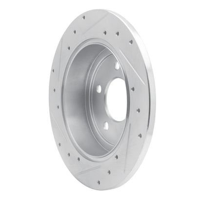 R1 Concepts R1 97-07 Chrysler Town & Country Rear Right Drilled & Slotted Silver Brake Rotor