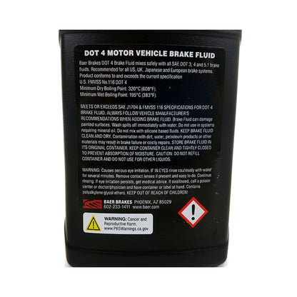 Baer Brakes 4 High Performance Brake Fluid, 16.9oz/500ml Bottle