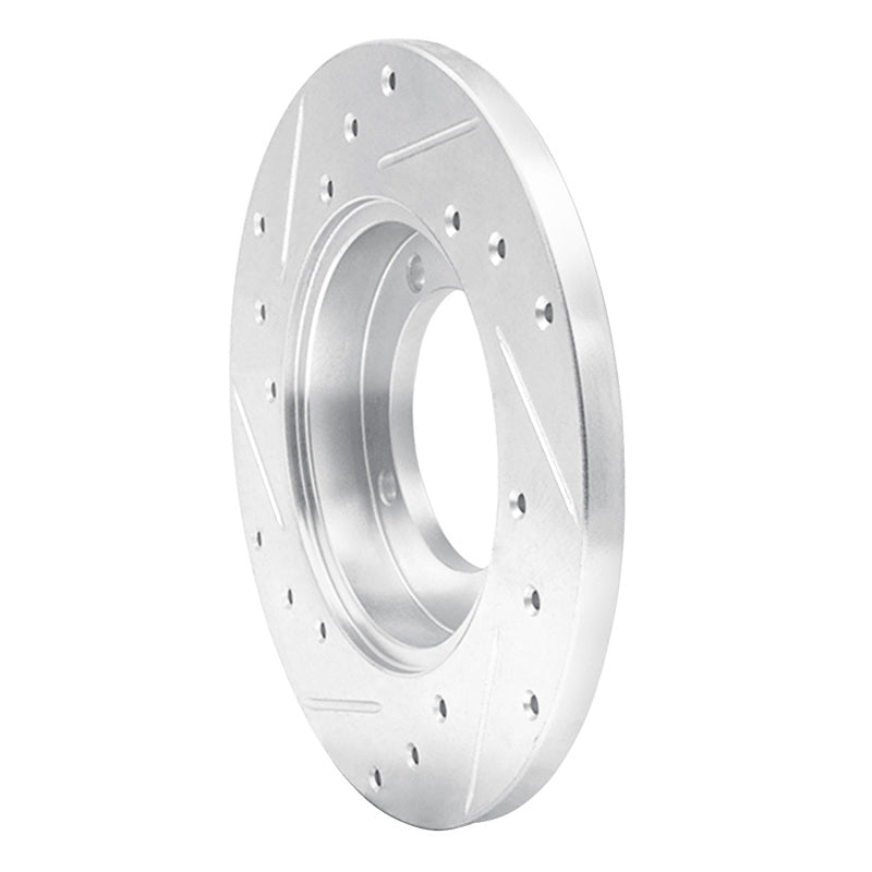R1 Concepts R1 91-92 Dodge COLT Front Right Drilled & Slotted Silver Brake Rotor