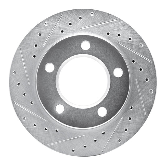 R1 Concepts R1 74-80 InternatIonal SCOUT II Front Left Drilled & Slotted Silver Brake Rotor