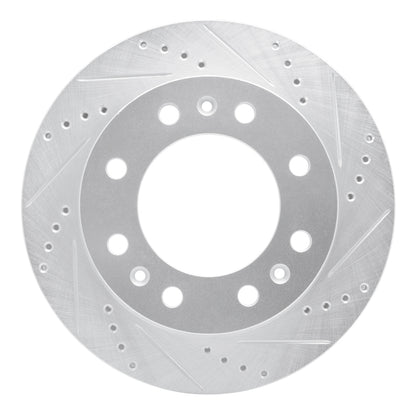 R1 Concepts R1 06-11 Cadillac DTS Front Right Drilled & Slotted Silver Brake Rotor