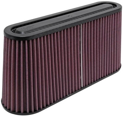 K&N Engineering K&N Filter Univ Air Filter Carbon Fiber Top/Base Oval FLG 12x3-1/2in B / 11x2-1/2in T / 5-3/4in H