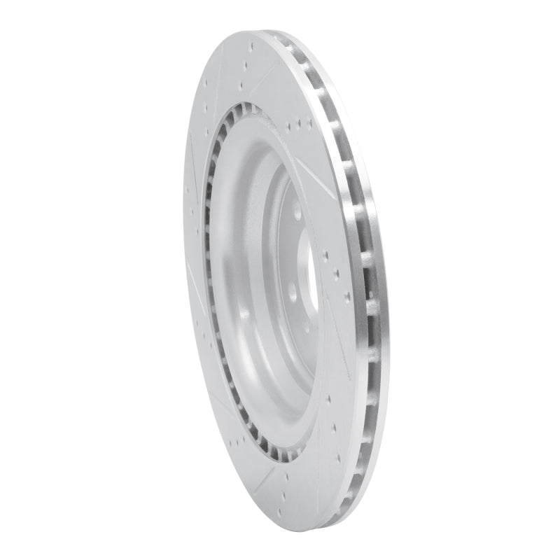 R1 Concepts R1 2013-2019 Mercedes-Benz GLE400 Rear Right Drilled & Slotted Silver Brake Rotor