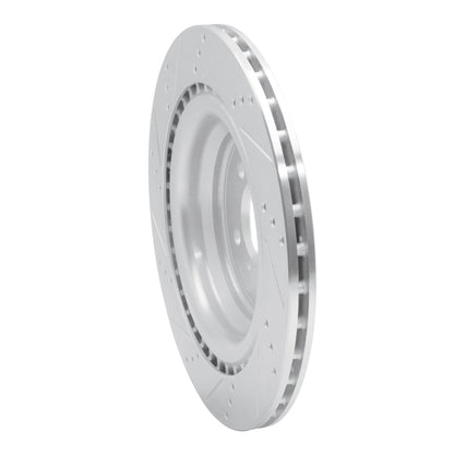 R1 Concepts R1 2013-2019 Mercedes-Benz GLE400 Rear Right Drilled & Slotted Silver Brake Rotor