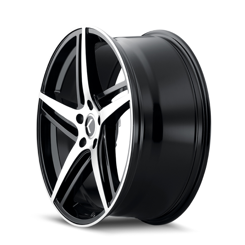Kraze Wheels Kraze KR195 Milano 20x8.5 / 5x114.3 BP / 38mm Offset / 72.62mm Hub Gloss Black Machined Wheel