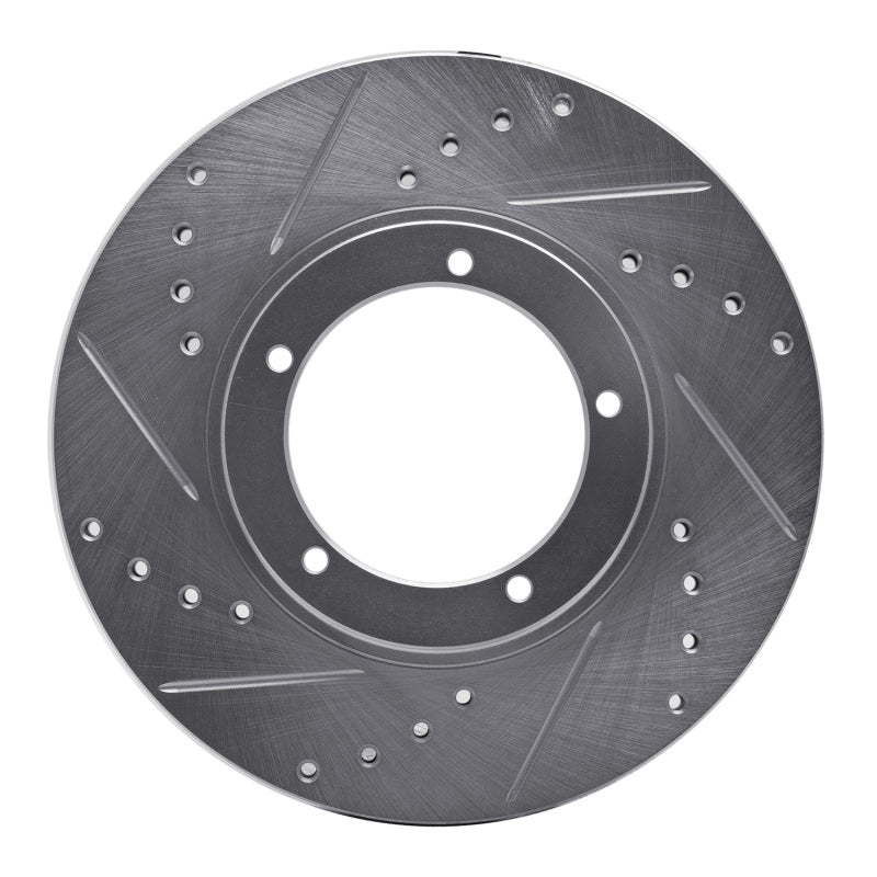 R1 Concepts R1 67-88 Porsche 924 Front Left Drilled & Slotted Silver Brake Rotor