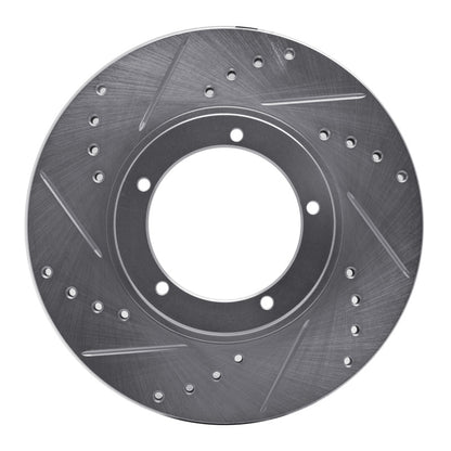 R1 Concepts R1 67-88 Porsche 924 Front Left Drilled & Slotted Silver Brake Rotor