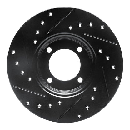 R1 Concepts R1 63-86 Ford Cortina Front Right Drilled & Slotted Black Brake Rotor
