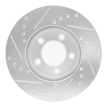 R1 Concepts R1 91-00 Ford Windstar Front Right Drilled & Slotted Silver Brake Rotor