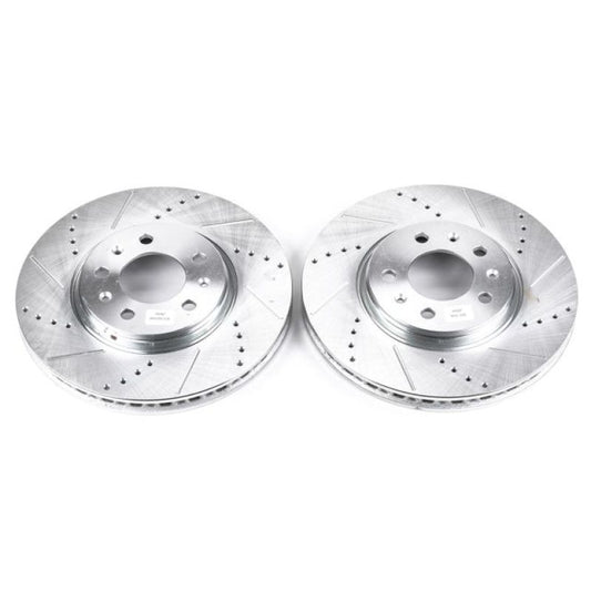 PowerStop Power Stop 06-09 Pontiac Solstice Front Evolution Drilled & Slotted Rotors - Pair