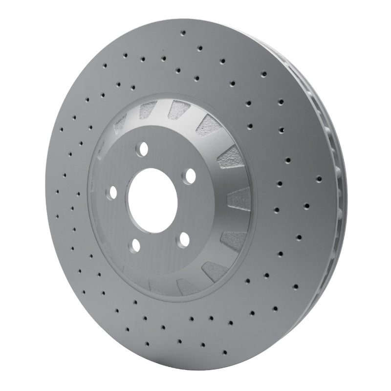 DFC 16-18 Ford Mustang Left Front Drilled GeoSPEC Coated Rotor