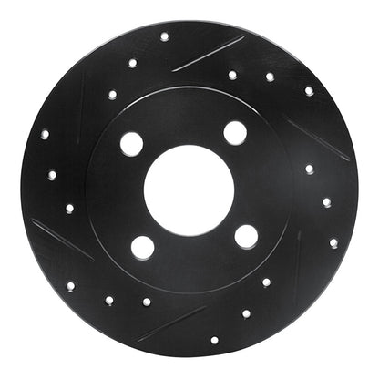 R1 Concepts R1 81-87 Renault ALLIANCE Front Left Drilled & Slotted Black Brake Rotor