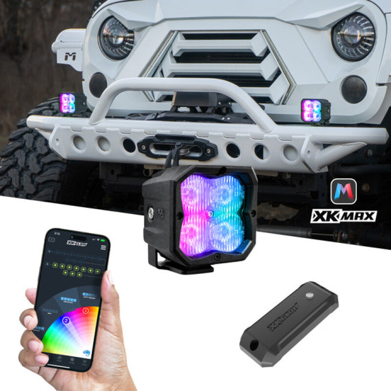 XKGlow XKmax RGBW Addressable Cube Light Kit - Spot Beam