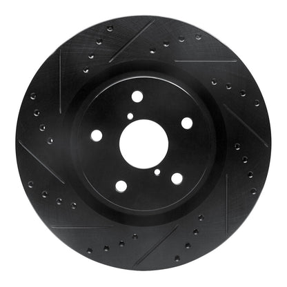 R1 Concepts R1 -24 Subaru Forester Front Left Drilled & Slotted Black Brake Rotor