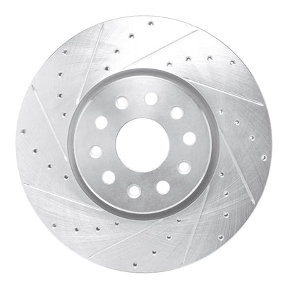 R1 Concepts R1 21-25 Dodge Charger Daytona Front Left Drilled & Slotted Silver Brake Rotor