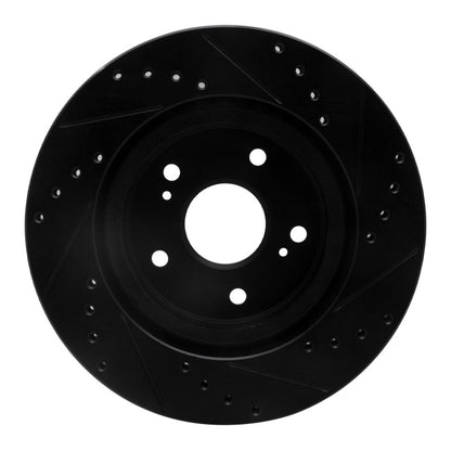 R1 Concepts R1 06-17 Suzuki Grand Vitara Front Left Drilled & Slotted Black Brake Rotor