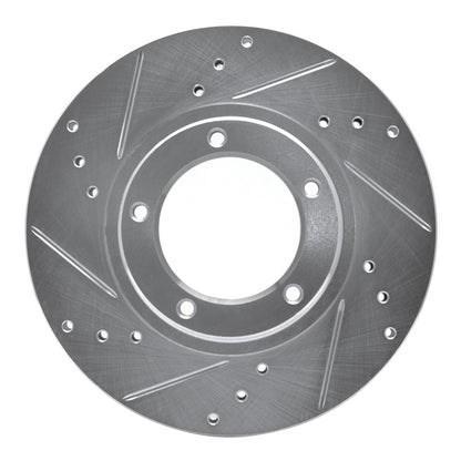 R1 Concepts R1 95-04 Toyota Tacoma Front Left Drilled & Slotted Silver Brake Rotor