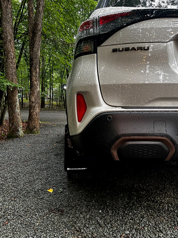 Rally Armor 25-26 Subaru Forester & Hybrid Black UR Mud Flap w/Metallic Black Logo